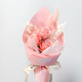 3 Soap Roses Bouquet (Cone Wrapping)