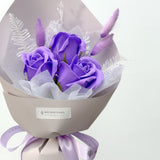 3 Soap Roses Bouquet (Cone Wrapping)
