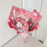 Pink - 7 Preserved Flowers Bouquet
