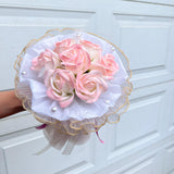 Pearl Ruffle Wrap Luxe Collection Soap Bouquet