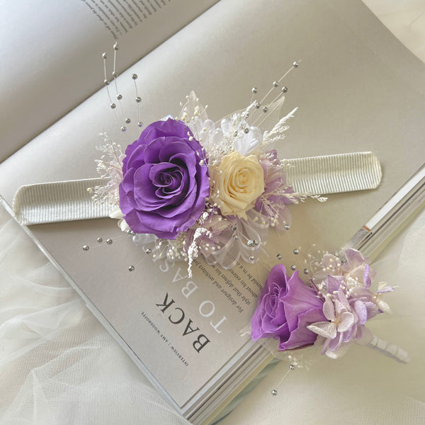 Preserved Flower Boutonniere, vancouverflowershop, freshbouquet, fresh, roses, freshflowers vancouver, preservedflower, soapflower, Preserved Flower Corsage, prom flower, prom party, ë°´ì¿ ë²„ê½ƒì§‘