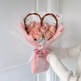 Wooden Frame Sweetheart Fresh Rose Bouquet