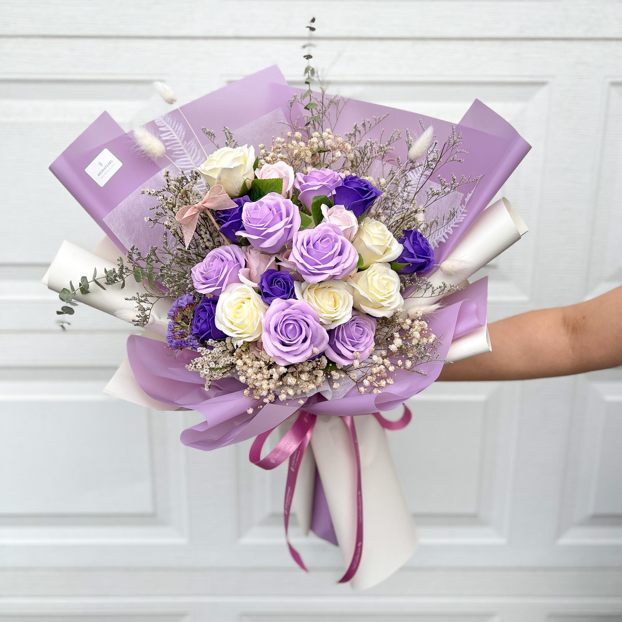 24 Soap Roses Bouquet - Aromatears flower Soap Roses