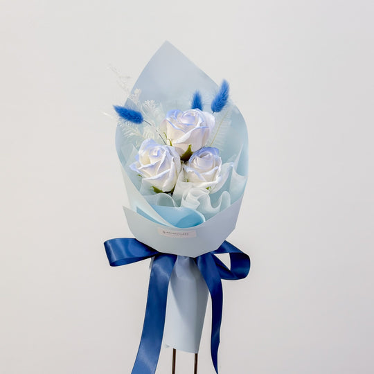 3 Soap Roses Bouquet (Cone Wrapping)