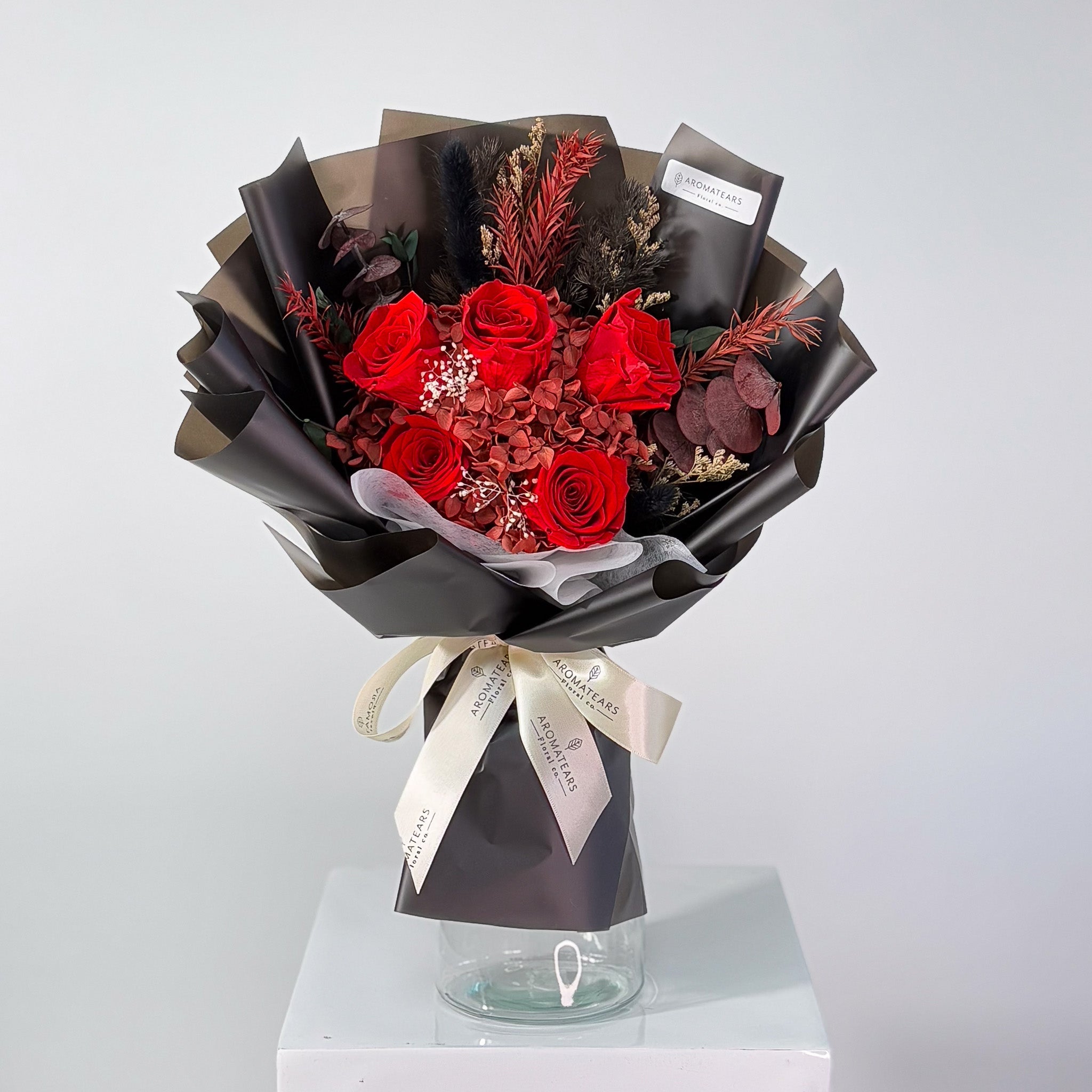 5 Preserved Rose Bouquet - Aromatears flower Rose