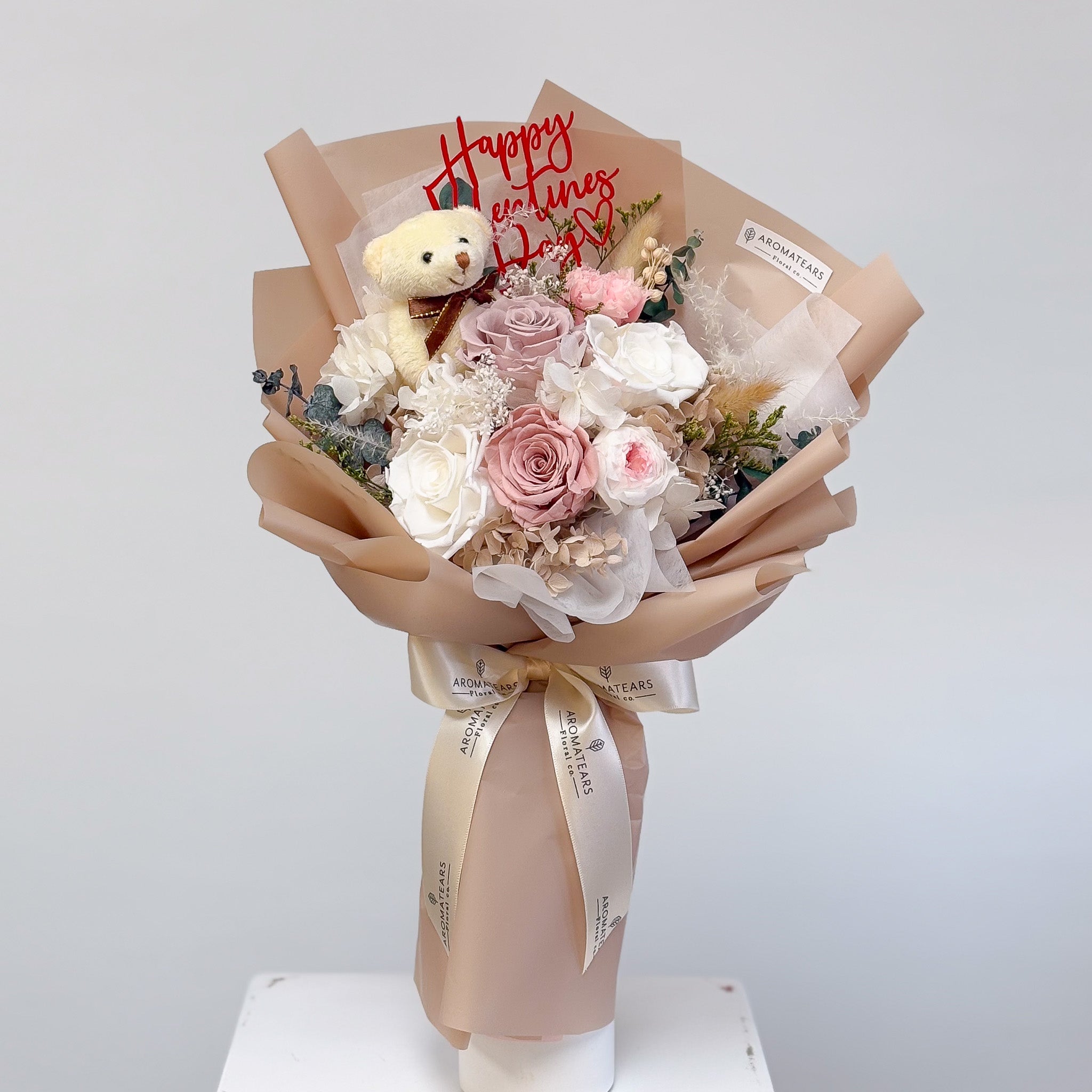5 Preserved Rose Bouquet - Aromatears flower Rose