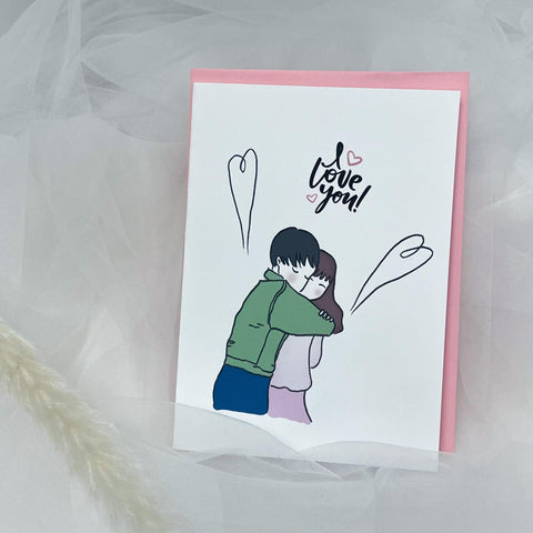 I love u hug small card
