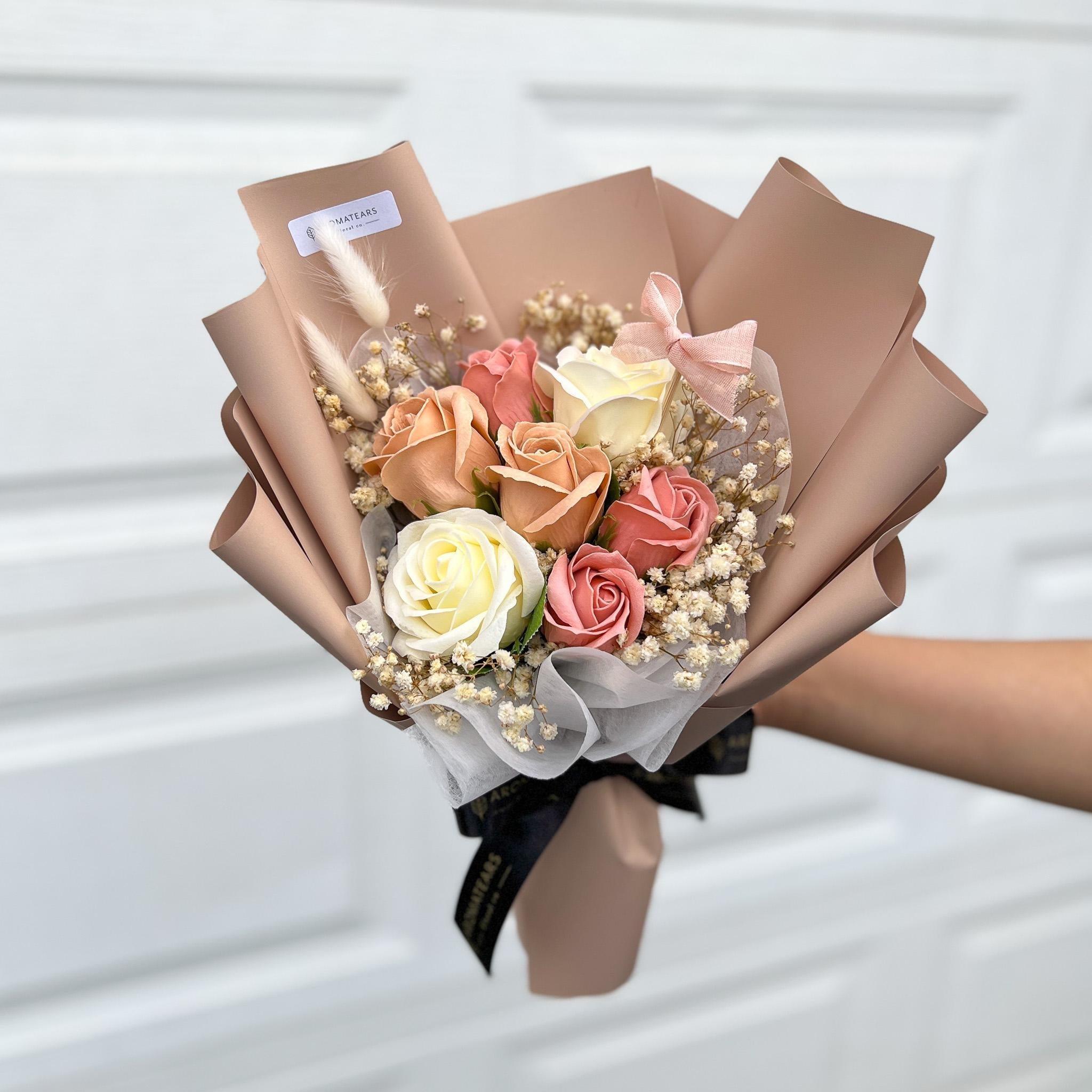 7 Soap Roses Bouquet - Aromatears flower Soap Roses