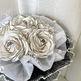 Pearl Ruffle Wrap Soap Bouquet
