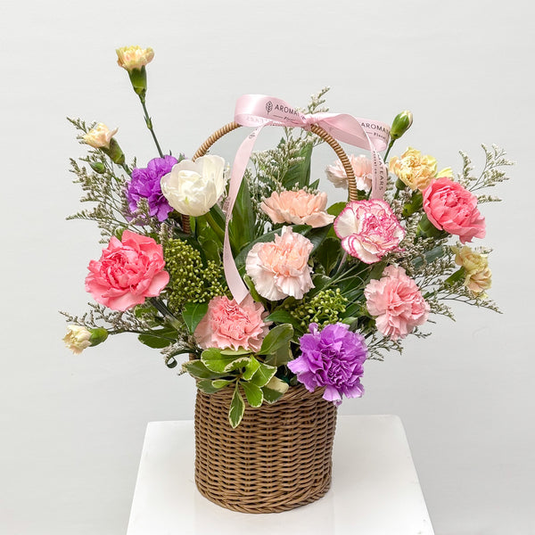 Carnations Fresh Flower Basket