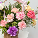 Carnations Fresh Flower Basket
