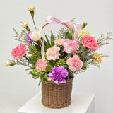 Carnations Fresh Flower Basket