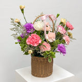 Carnations Fresh Flower Basket