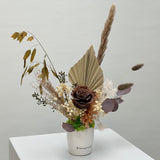 (Limited) Chocolate - Designer's Choice Single Preserved Roses Centerpiece (Joyce ONLY)