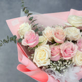 (Unavailable May 8th - 12th) Romantic 12 Fresh Roses Bouquet