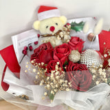Winter Soap Flowers Bouquet - Small (Winter/ Santa Bear Included)