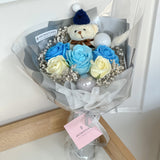 Winter Soap Flowers Bouquet - Small (Winter/ Santa Bear Included)