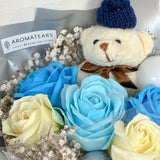 Winter Soap Flowers Bouquet - Small (Winter/ Santa Bear Included)