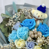 Winter Soap Flowers Bouquet - Medium (Winter/ Santa Bear Included)