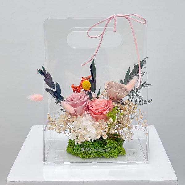 (Mother's Day Special) Preserved Flower Acrylic Centerpiece - Online ONLY