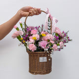 Carnations Fresh Flower Basket