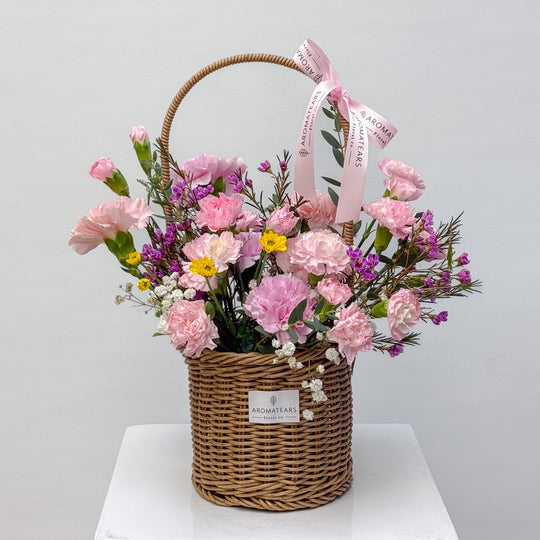 Carnations Fresh Flower Basket