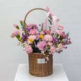 Carnations Fresh Flower Basket