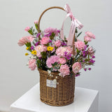 Carnations Fresh Flower Basket