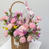 Carnations Fresh Flower Basket