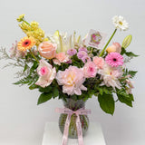 Designer's Choice Peony & Lily Fresh Flower Vase
