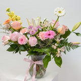 Designer's Choice Peony & Lily Fresh Flower Vase