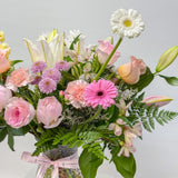 Designer's Choice Peony & Lily Fresh Flower Vase