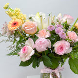 Designer's Choice Peony & Lily Fresh Flower Vase
