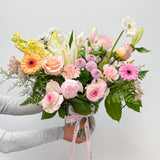 Designer's Choice Peony & Lily Fresh Flower Vase