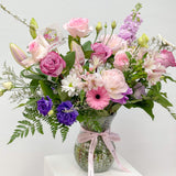 Designer's Choice Peony & Lily Fresh Flower Vase