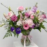 Designer's Choice Peony & Lily Fresh Flower Vase