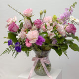 Designer's Choice Peony & Lily Fresh Flower Vase