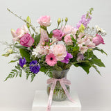 Designer's Choice Peony & Lily Fresh Flower Vase