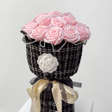 Luxe Collection Soap Rose Round Bouquet w/ Pearl Hoop