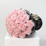 Luxe Collection Soap Rose Round Bouquet w/ Pearl Hoop