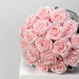 Luxe Collection Soap Rose Round Bouquet w/ Pearl Hoop