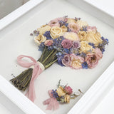 Preserved Fresh Flower Wedding Bouquet in Frame
