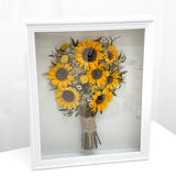 Preserved Fresh Flower Wedding Bouquet in Frame