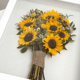 Preserved Fresh Flower Wedding Bouquet in Frame