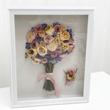 Preserved Fresh Flower Wedding Bouquet in Frame
