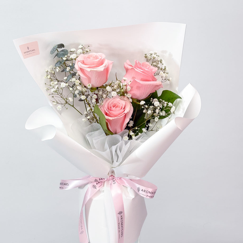 3 Fresh Roses Romantic 3 Fresh Rose Bouquet
