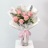 Romantic 6 Fresh Roses Bouquet