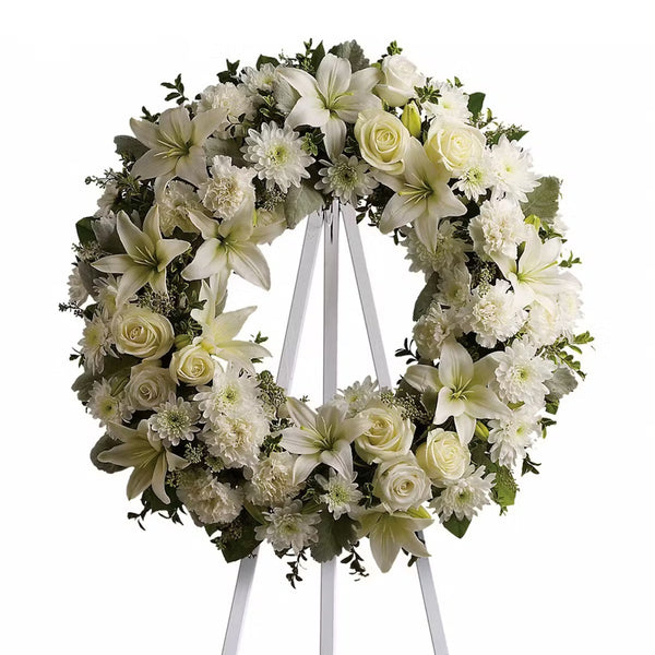 Delux - Designer's Choice Fresh Flowers Funeral Wreath
