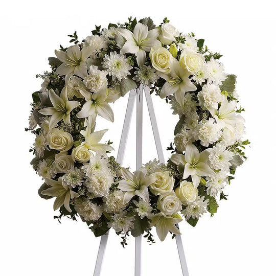 Delux - Designer's Choice Fresh Flowers Funeral Wreath
