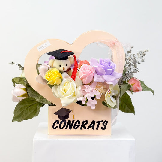 Graduation Special Designer's Choice Soap Flowers Basket